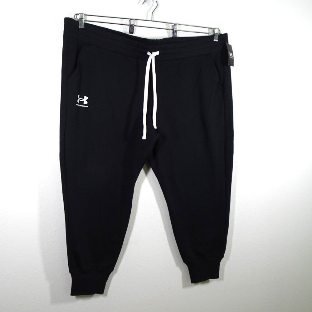 Under Armour Fleece Joggers Women's Size 3X Black Activewear Sweatpants - Picture 4 of 10